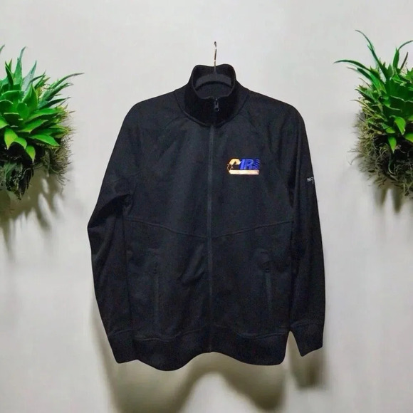 The North Face Men's Tech Full-Zip Fleece Black Jacket Small Custom Embroidered - Picture 1 of 4